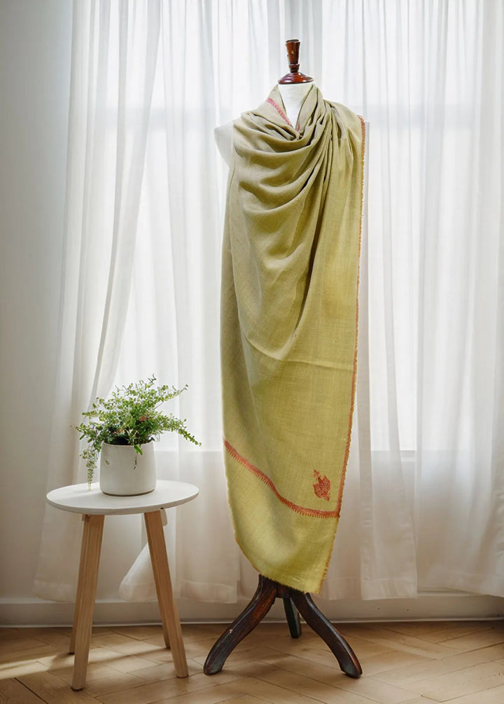 Sanaulla Exclusive Range Pashmina Shawl D-18 Dark Brown 10 - Winter Collection