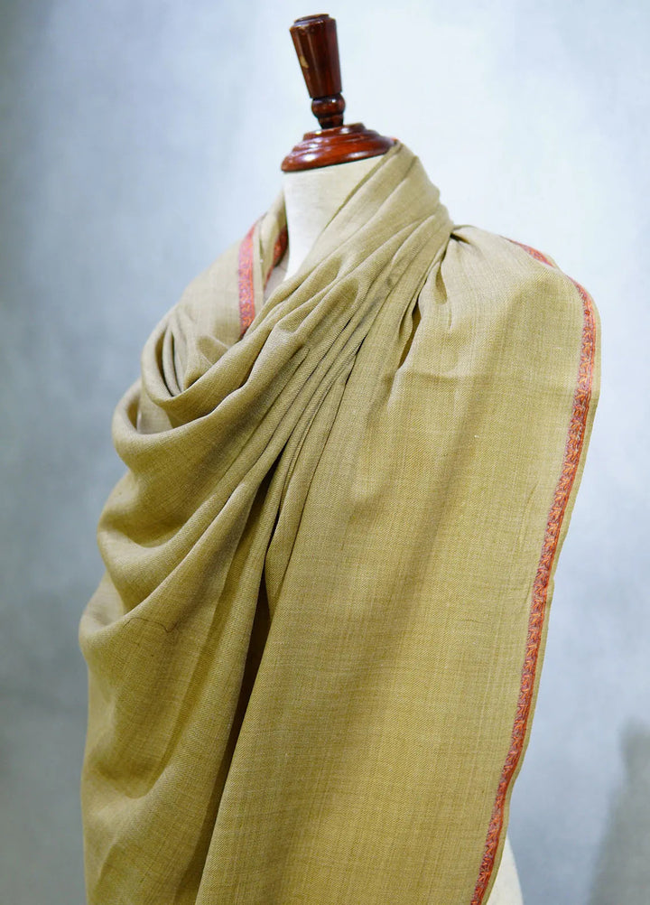 Sanaulla Exclusive Range Pashmina Shawl D-18 Dark Brown 10 - Winter Collection