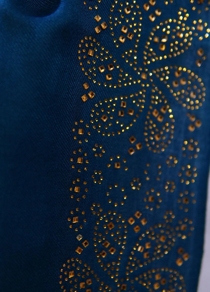 Sanaulla Exclusive Range Pashmina Shawl D-19 Dark Green - Winter Collection