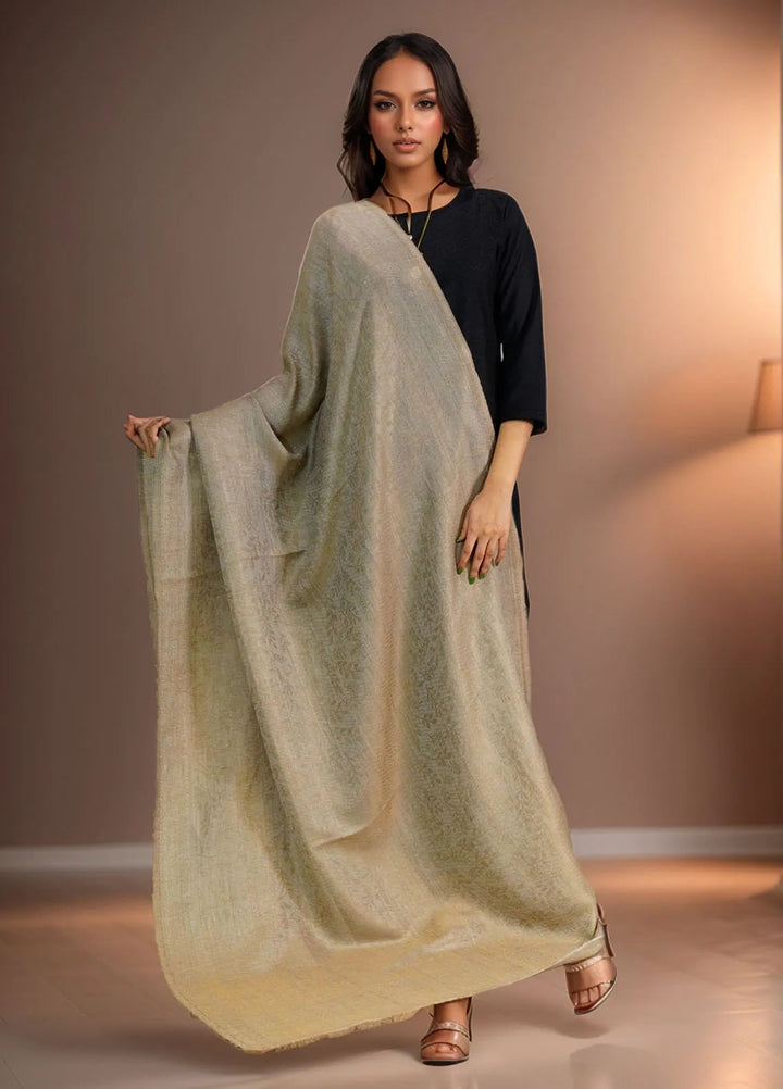 Sanaulla Exclusive Range Pashmina Shawl D-28 Beige - Winter Collection