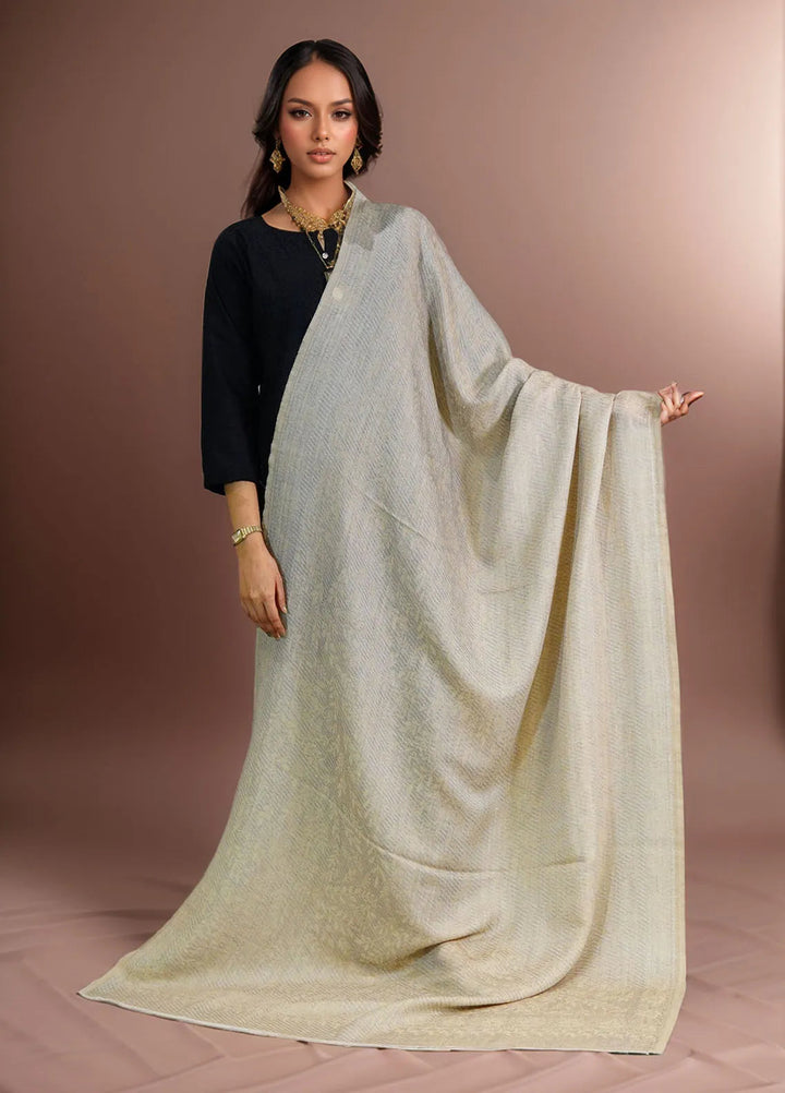 Sanaulla Exclusive Range Pashmina Shawl D-28 Fawn - Winter Collection