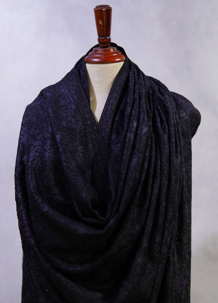 Sanaulla Exclusive Range Pashmina Shawl D-37 Black - Winter Collection