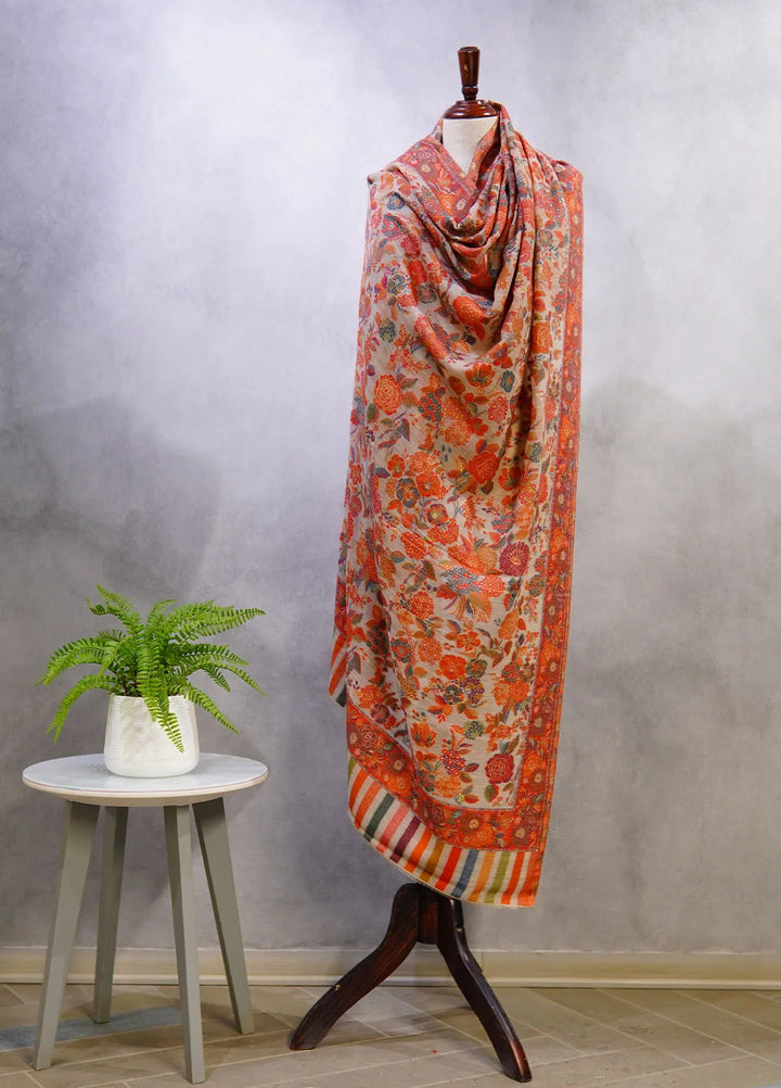 Sanaulla Exclusive Range Pashmina Shawl D-4 Multi - Winter Collection