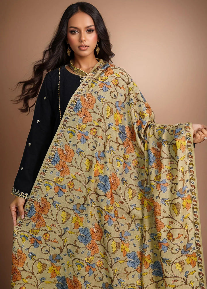 Sanaulla Exclusive Range Pashmina Shawl D-47 Brown - Winter Collection