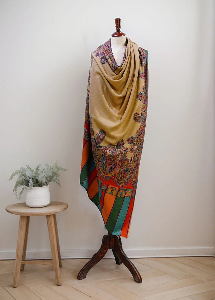 Sanaulla Exclusive Range Pashmina Shawl D-49 Multi 4 - Winter Collection