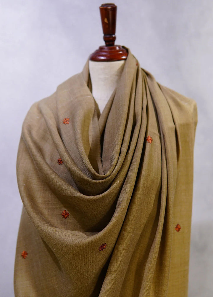 Sanaulla Exclusive Range Pashmina Shawl D-58 Brown - Winter Collection