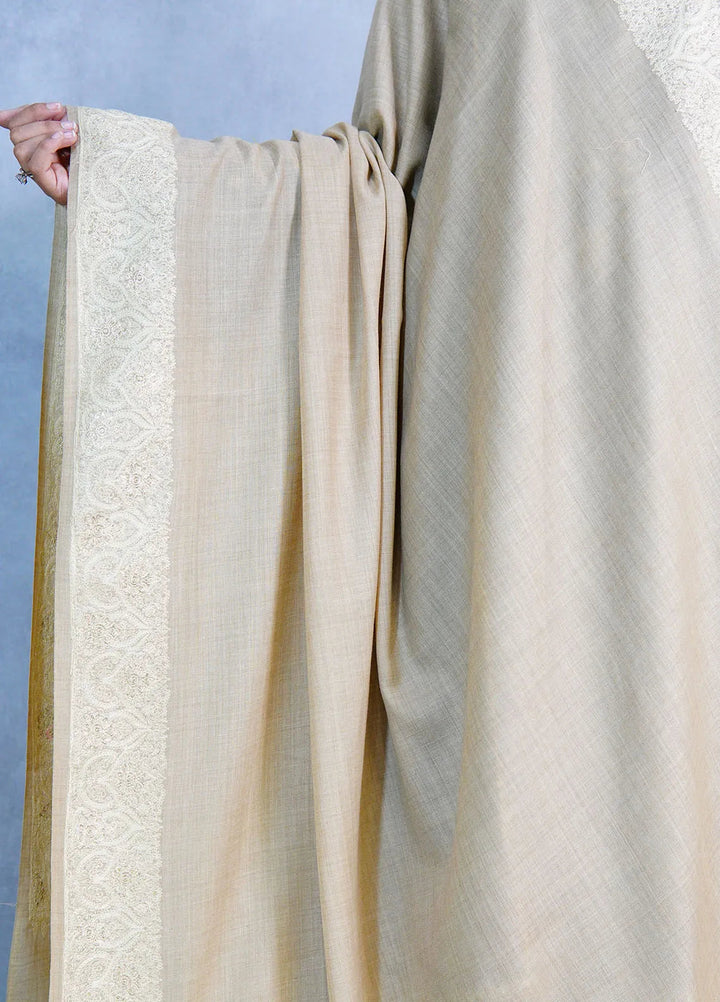 Sanaulla Exclusive Range Pashmina Shawl D-9 Camel - Winter Collection