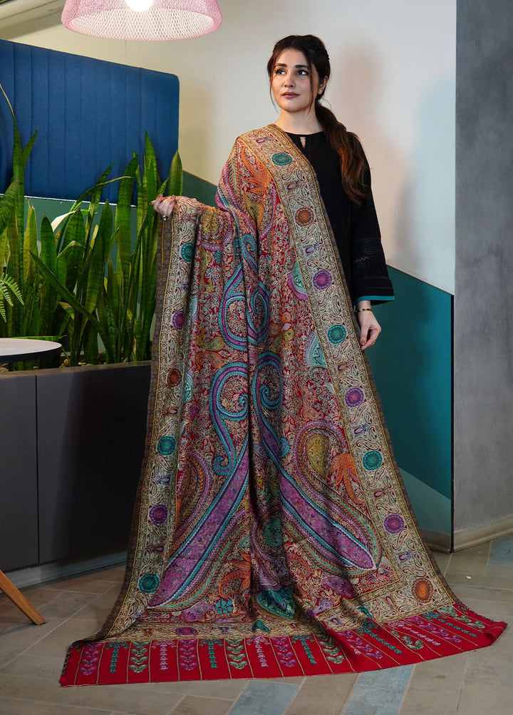 Sanaulla Exclusive Range Pashmina Shawl KPS D-100 Multi - Winter Collection
