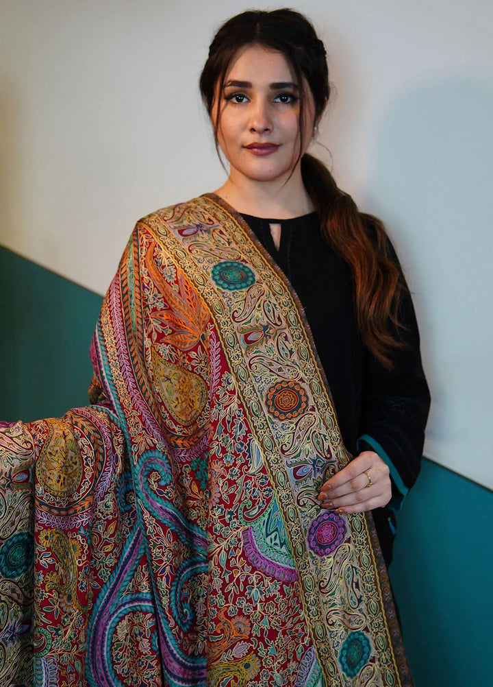 Sanaulla Exclusive Range Pashmina Shawl KPS D-100 Multi - Winter Collection