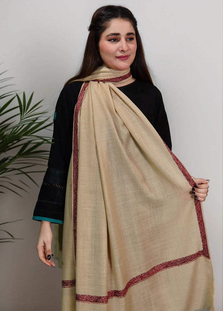 Sanaulla Exclusive Range Pashmina Shawl KPS D-13 Light Brown - Winter Collection