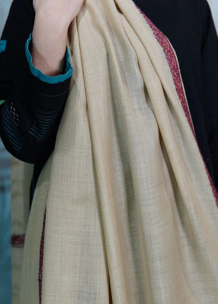 Sanaulla Exclusive Range Pashmina Shawl KPS D-13 Light Brown - Winter Collection