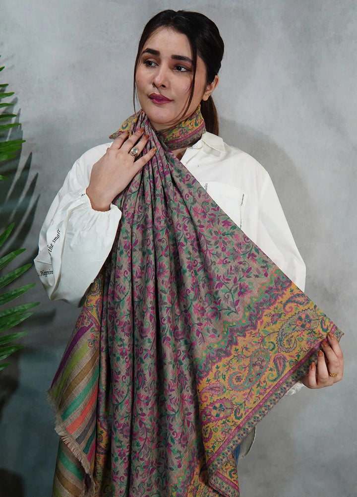 Sanaulla Exclusive Range Pashmina Shawl KPS D-18 Multi 1 - Winter Collection