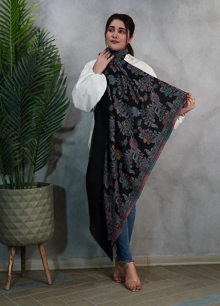 Sanaulla Exclusive Range Pashmina Shawl KPS D-18 Multi 30 - Winter Collection