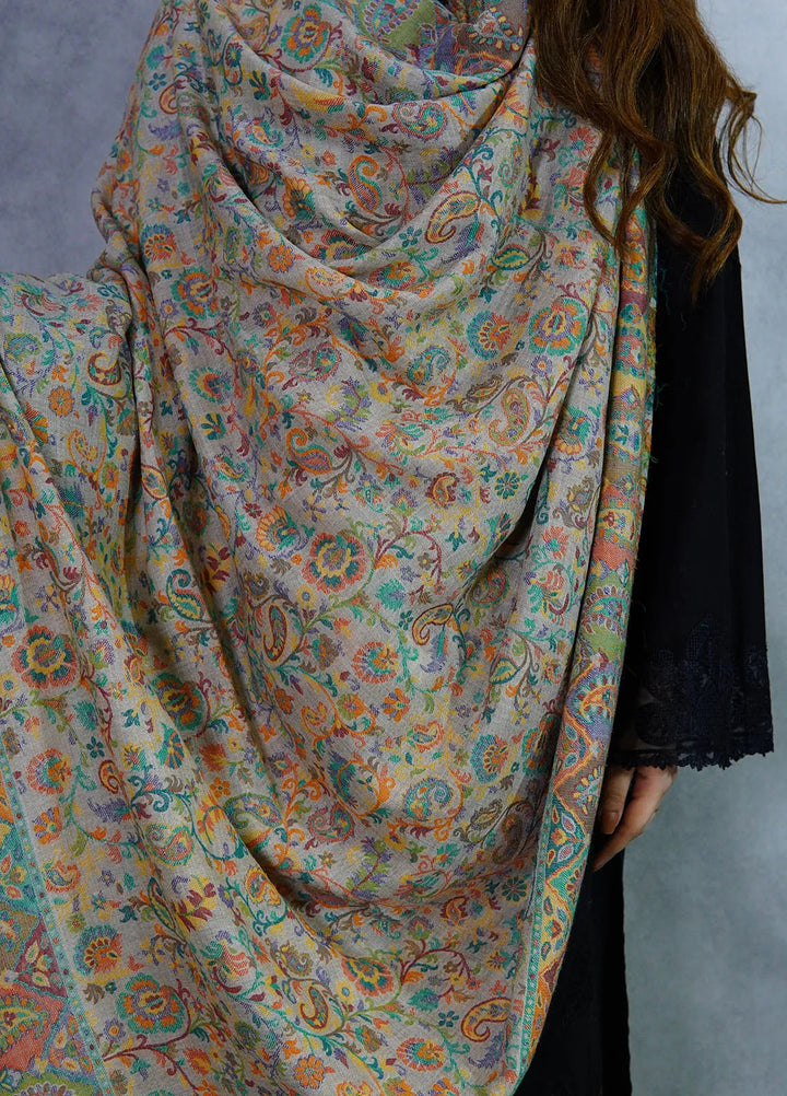 Sanaulla Exclusive Range Pashmina Shawl KPS D-18 Multi 6 - Winter Collection