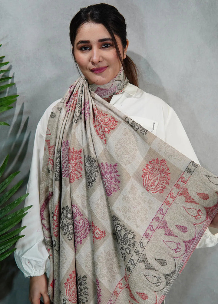 Sanaulla Exclusive Range Pashmina Shawl KPS D-18 Multi 9 - Winter Collection