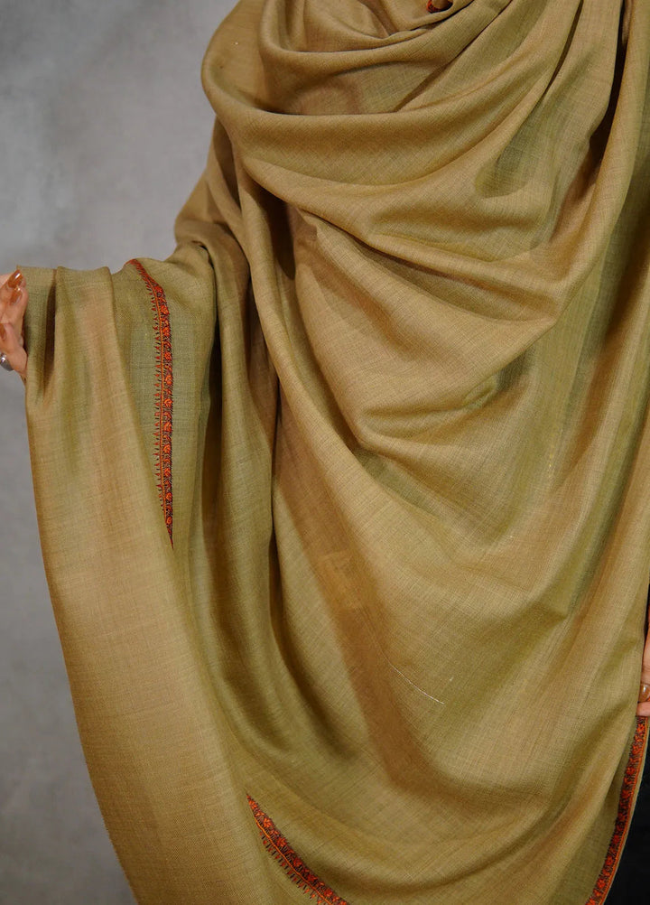 Sanaulla Exclusive Range Pashmina Shawl KPS D-19 Brown - Winter Collection