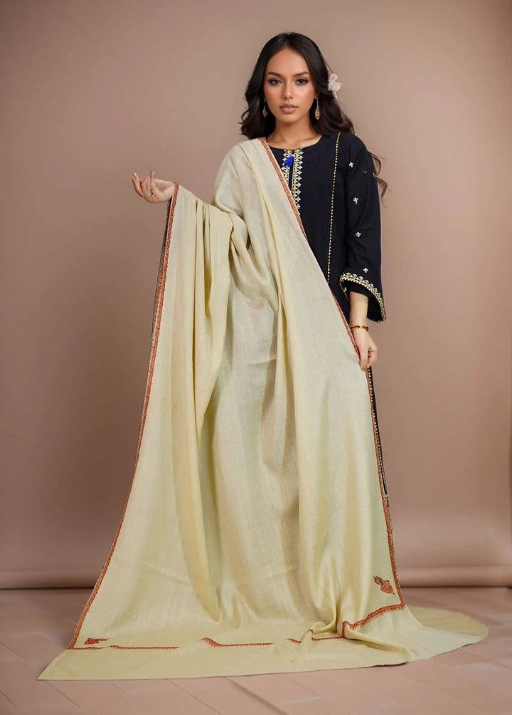 Sanaulla Exclusive Range Pashmina Shawl KPS D-19 Cream 1 - Winter Collection