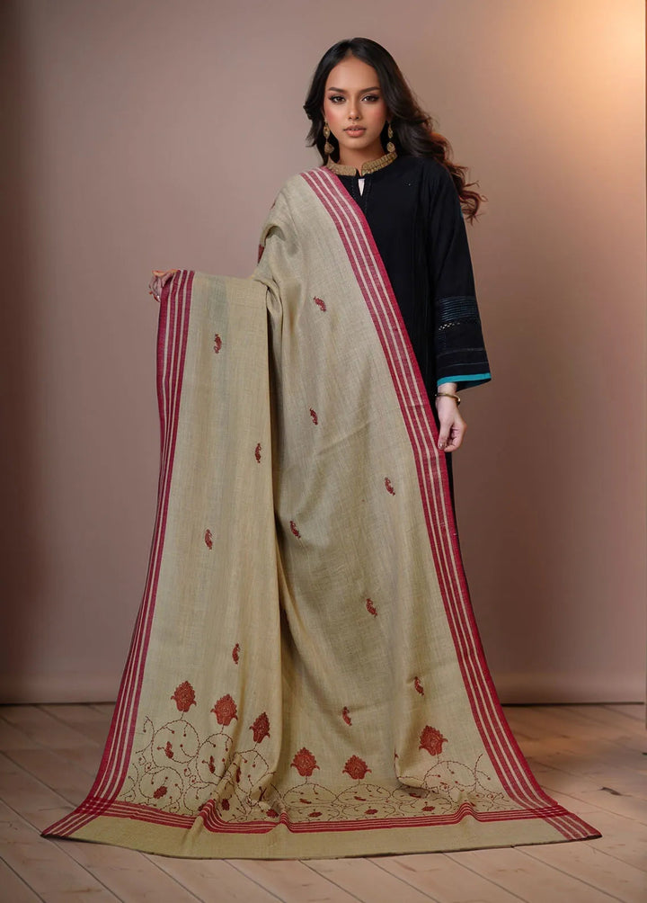 Sanaulla Exclusive Range Pashmina Shawl KPS D-2 Camel - Winter Collection