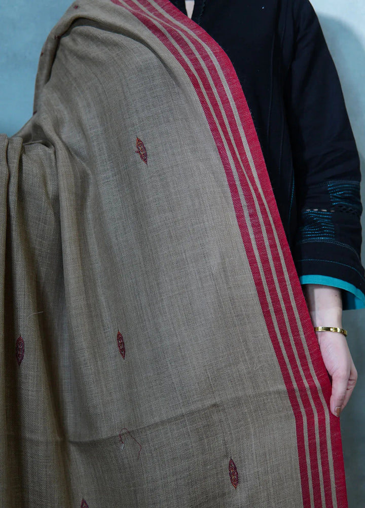 Sanaulla Exclusive Range Pashmina Shawl KPS D-2 Dark Brown 3 - Winter Collection