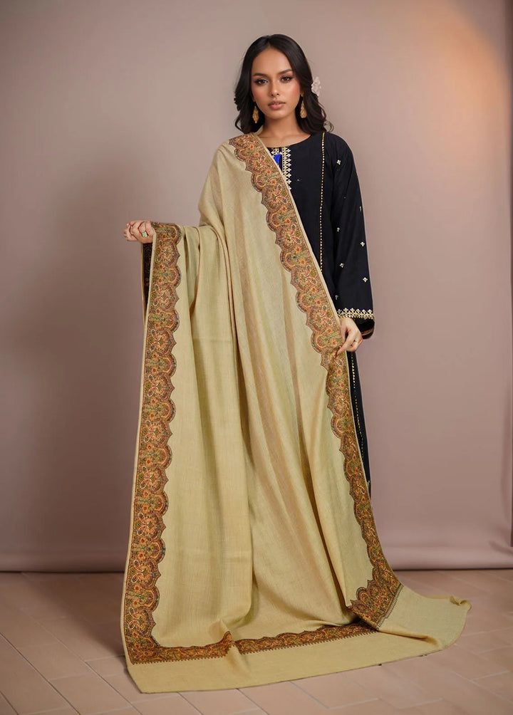 Sanaulla Exclusive Range Pashmina Shawl KPS D-25 Brown - Winter Collection