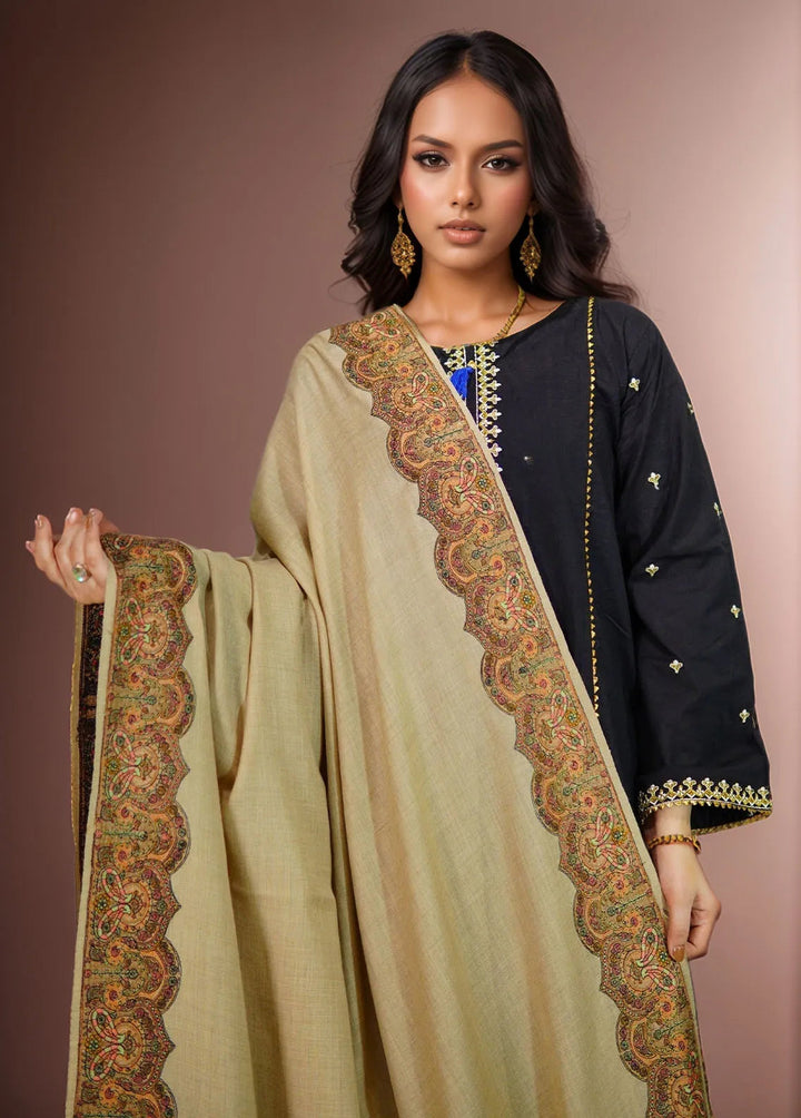 Sanaulla Exclusive Range Pashmina Shawl KPS D-25 Brown - Winter Collection