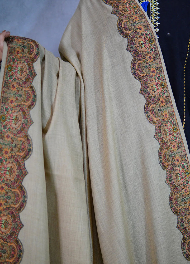 Sanaulla Exclusive Range Pashmina Shawl KPS D-25 Brown - Winter Collection