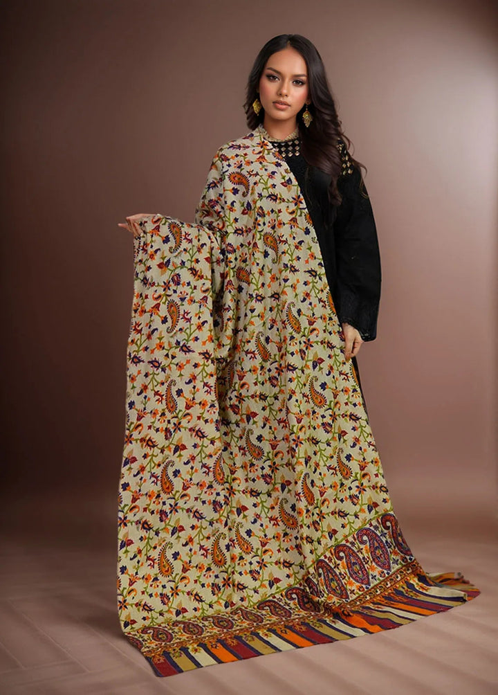 Sanaulla Exclusive Range Pashmina Shawl KPS D-27 Multi 9 - Winter Collection