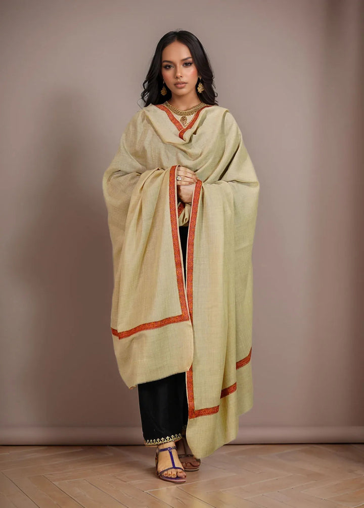 Sanaulla Exclusive Range Pashmina Shawl KPS D-36 Light Brown 4 - Winter Collection