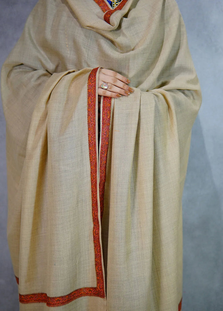 Sanaulla Exclusive Range Pashmina Shawl KPS D-36 Light Brown 4 - Winter Collection