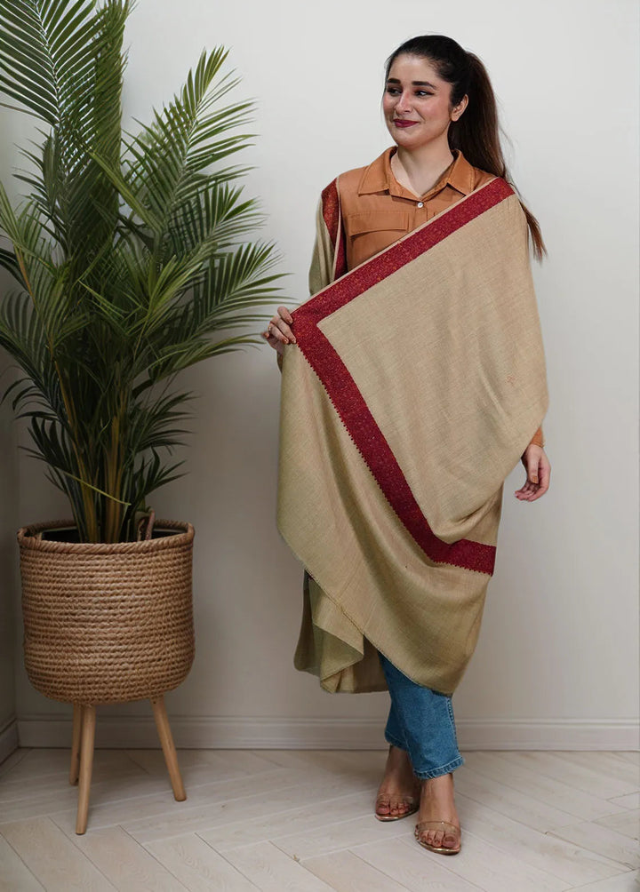 Sanaulla Exclusive Range Pashmina Shawl KPS D-37 Black - Winter Collection