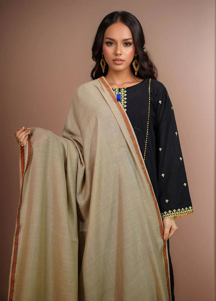 Sanaulla Exclusive Range Pashmina Shawl KPS D-38 Beige 1 - Winter Collection