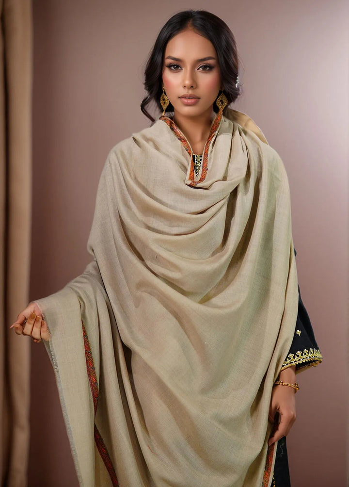 Sanaulla Exclusive Range Pashmina Shawl KPS D-38 Beige 2 - Winter Collection