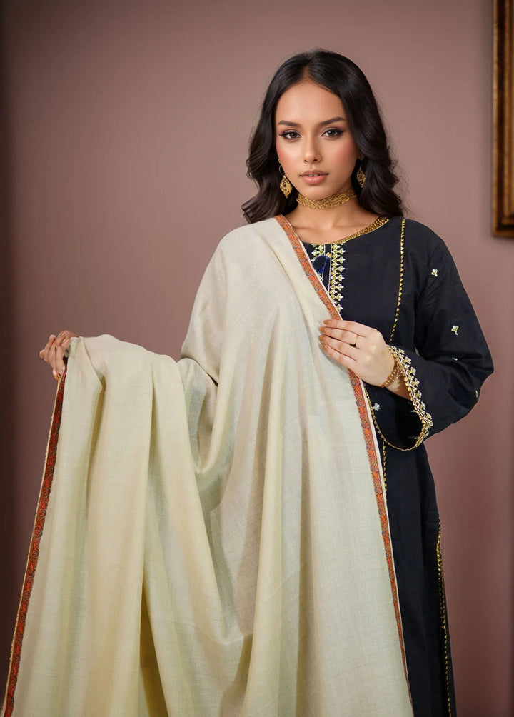 Sanaulla Exclusive Range Pashmina Shawl KPS D-38 Cream 5 - Winter Collection