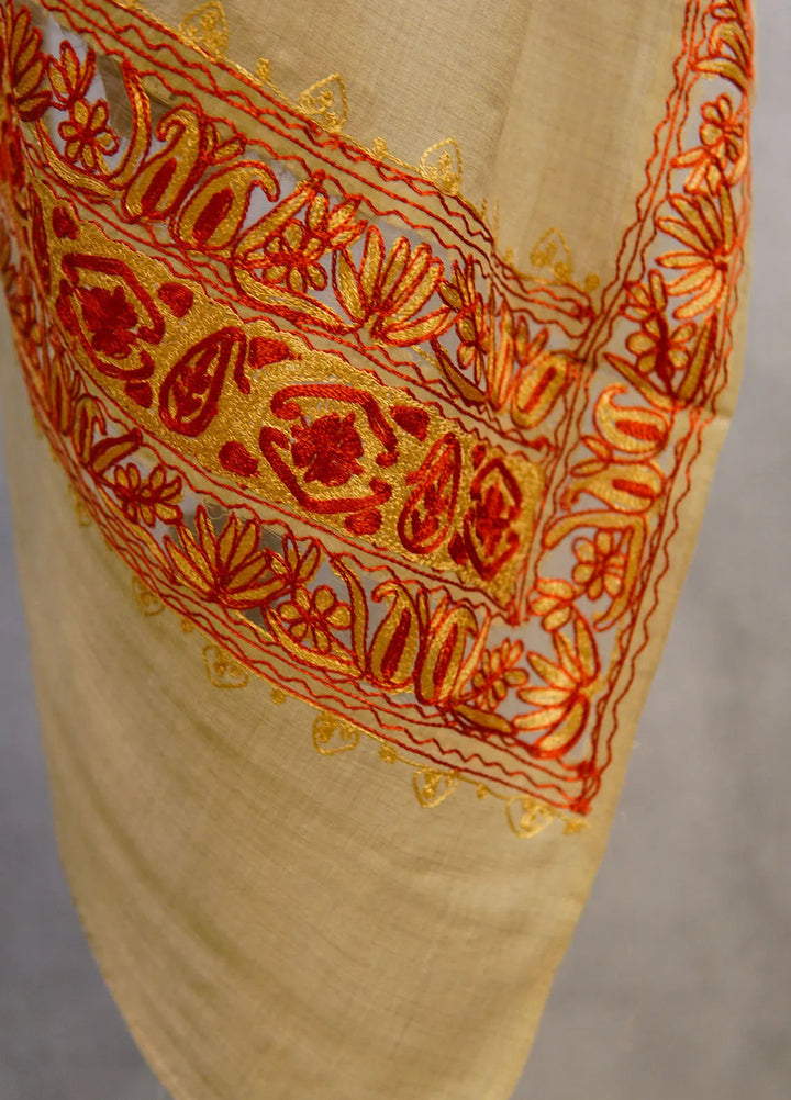 Sanaulla Exclusive Range Pashmina Shawl KPS D-40 Beige - Winter Collection