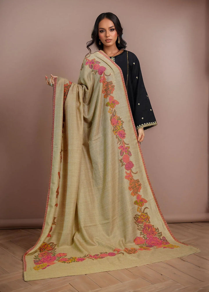 Sanaulla Exclusive Range Pashmina Shawl KPS D-42 Beige 1 - Winter Collection