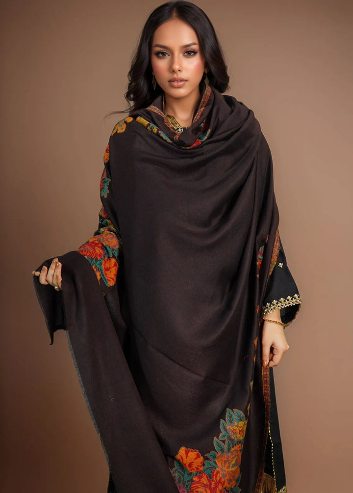 Sanaulla Exclusive Range Pashmina Shawl KPS D-42 Black 2 - Winter Collection