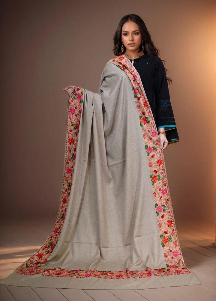Sanaulla Exclusive Range Pashmina Shawl KPS D-5 Beige 3 - Winter Collection