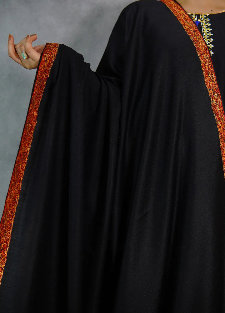 Sanaulla Exclusive Range Pashmina Shawl KPS D-51 Black - Winter Collection