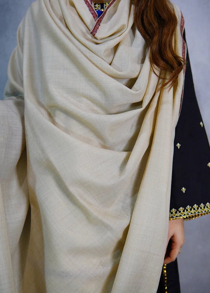 Sanaulla Exclusive Range Pashmina Shawl KPS D-62 Cream 3 - Winter Collection