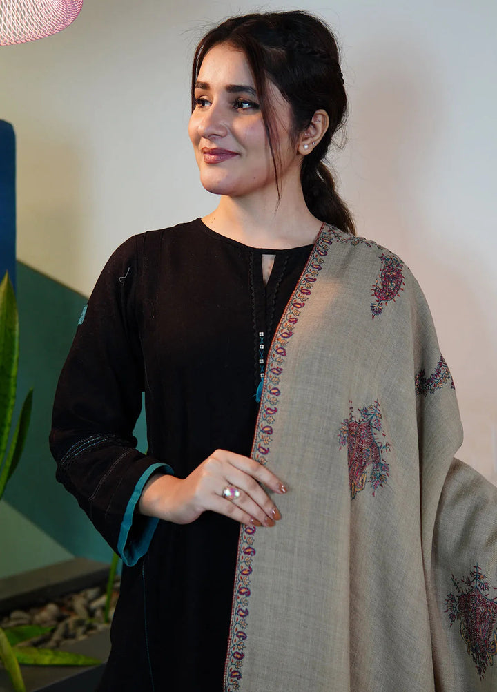 Sanaulla Exclusive Range Pashmina Shawl KPS D-86 Beige - Winter Collection