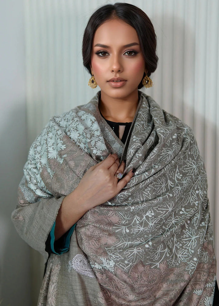 Sanaulla Exclusive Range Pashmina Shawl KPS D-98 Beige - Winter Collection