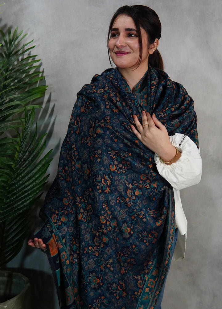 Sanaulla Exclusive Range Pashmina Shawl Mama D-10 Multi 02 - Winter Collection