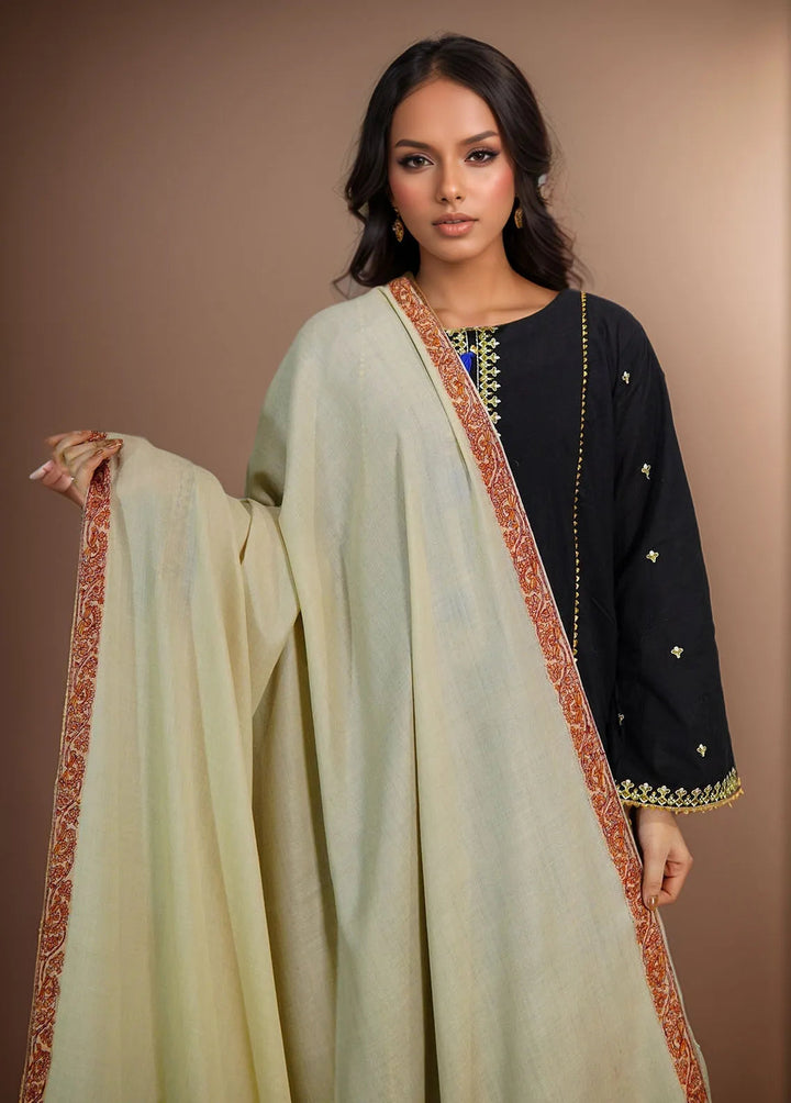 Sanaulla Exclusive Range Pashmina Shawl MAMA D-11 Beige 2 - Winter Collection