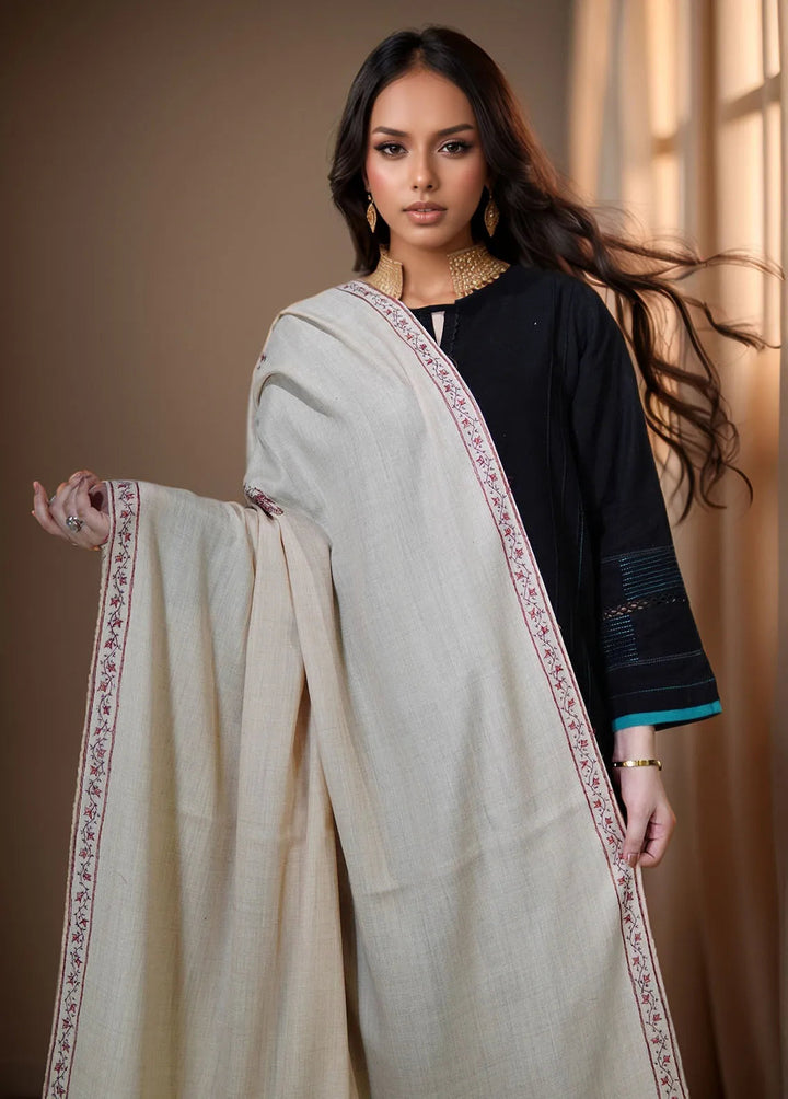 Sanaulla Exclusive Range Pashmina Shawl MAMA D-13 Fawn 2 - Winter Collection