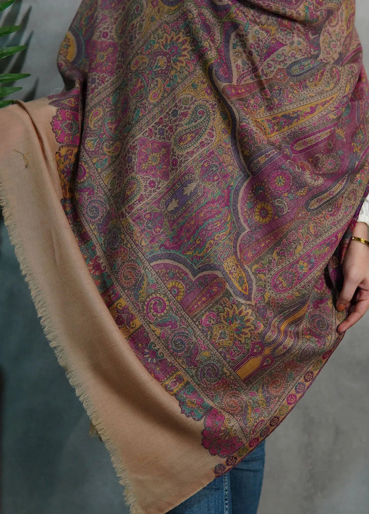Sanaulla Exclusive Range Pashmina Shawl Mama D-14 Multi 03 - Winter Collection