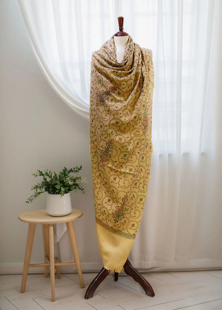Sanaulla Exclusive Range Pashmina Shawl MAMA D-16 Brown 9 - Winter Collection