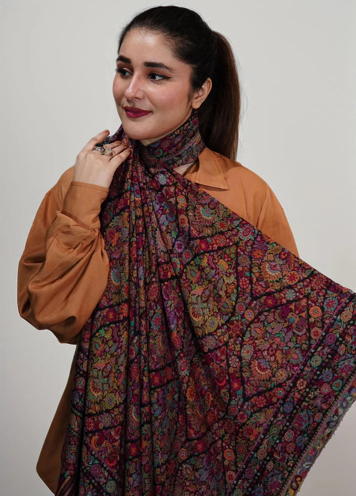 Sanaulla Exclusive Range Pashmina Shawl MAMA D-23 Multi 3 - Winter Collection