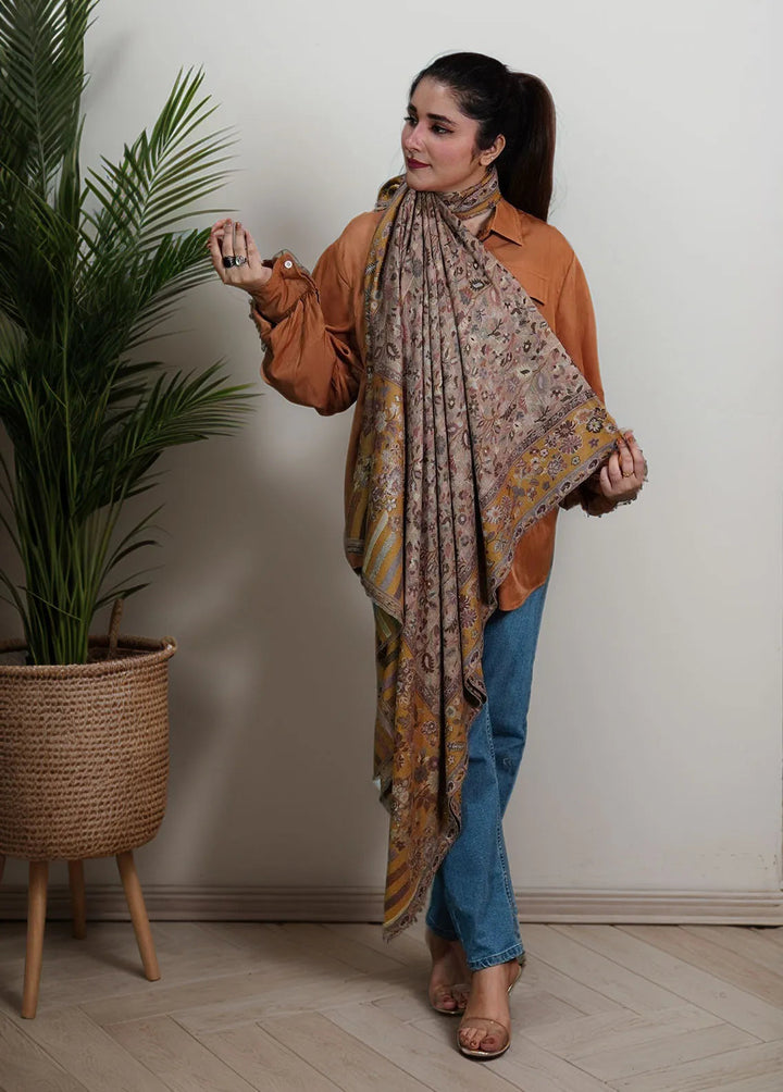 Sanaulla Exclusive Range Pashmina Shawl MAMA D-25 Multi 1 - Winter Collection