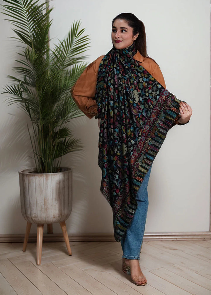 Sanaulla Exclusive Range Pashmina Shawl MAMA D-25 Multi 4 - Winter Collection