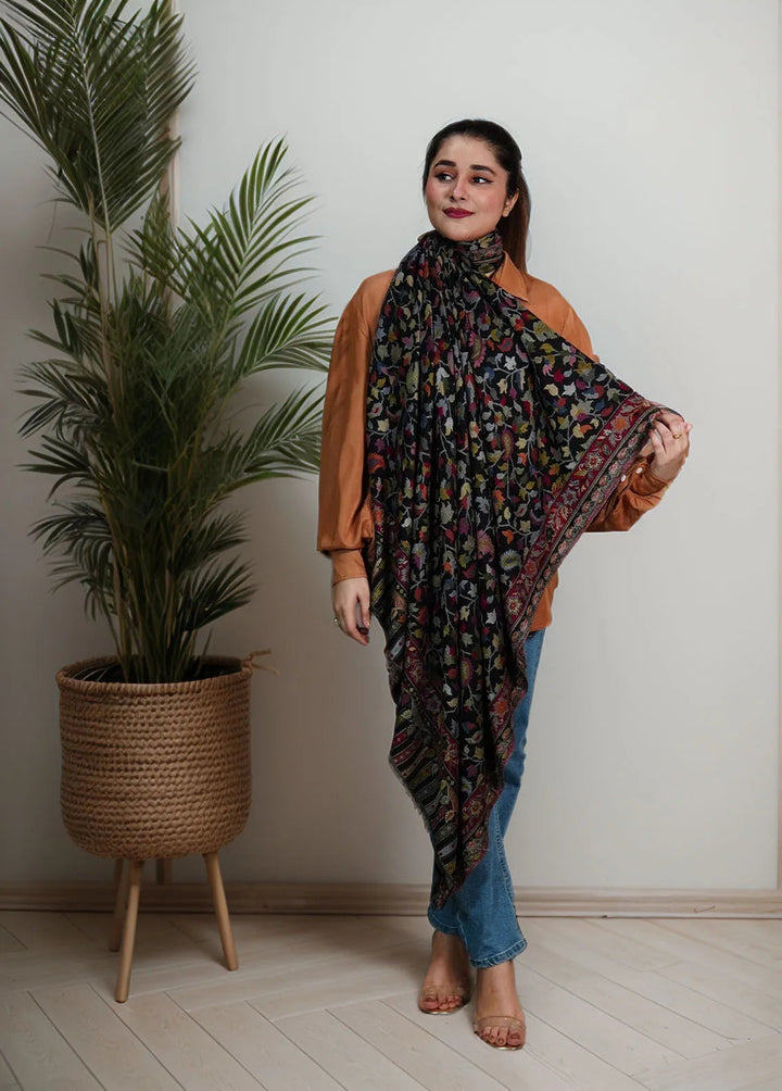 Sanaulla Exclusive Range Pashmina Shawl MAMA D-25 Multi 5 - Winter Collection